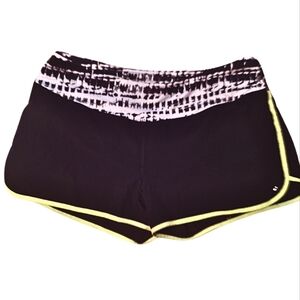 Black and White Thick Waistband Athletic Shorts- Women's Ideology Size Large